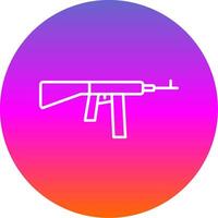 Rifle Line Gradient Circle Icon vector