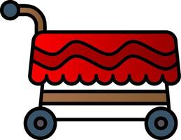 Cart Filled Gradient Icon vector