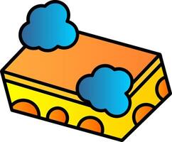 Sponge Filled Gradient Icon vector