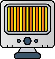 Heater Filled Gradient Icon vector