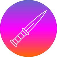 Dagger Line Gradient Circle Icon vector