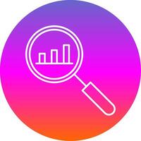 Analysis Line Gradient Circle Icon vector