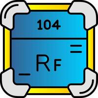 Rutherfordium Filled Gradient Icon vector