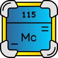 Moscovium Filled Gradient Icon vector