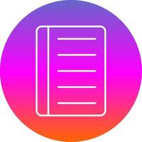 Notebook Line Gradient Circle Icon vector