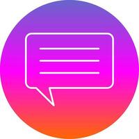 Chat Line Gradient Circle Icon vector