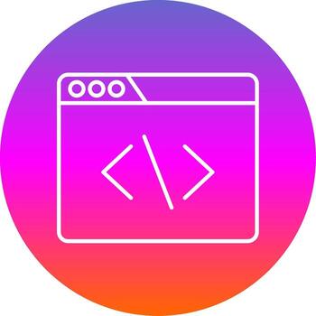 Develope Line Gradient Circle Icon vector