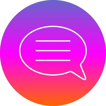 Conversation Line Gradient Circle Icon vector