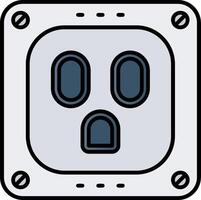 Socket Filled Gradient Icon vector