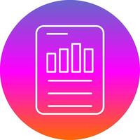 Report Line Gradient Circle Icon vector