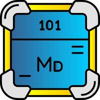 Mendelevium Filled Gradient Icon vector