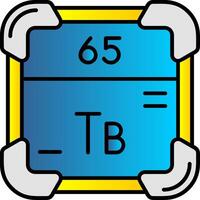 Terbium Filled Gradient Icon vector