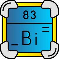 Bismuth Filled Gradient Icon vector