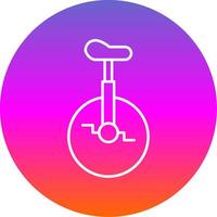 Monocycle Line Gradient Circle Icon vector