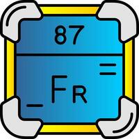 Francium Filled Gradient Icon vector