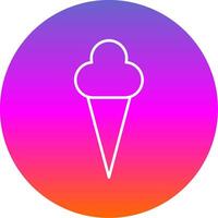 Ice Cream Line Gradient Circle Icon vector