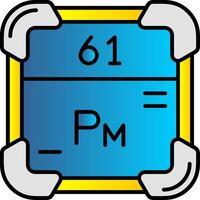 Promethium Filled Gradient Icon vector