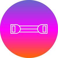 Chest Expander Line Gradient Circle Icon vector