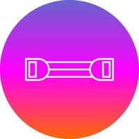 Chest Expander Line Gradient Circle Icon vector