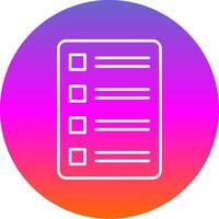 Task List Line Gradient Circle Icon vector