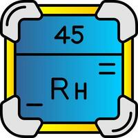 Rhodium Filled Gradient Icon vector