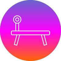 Bench Press Line Gradient Circle Icon vector