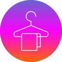 Changing Room Line Gradient Circle Icon vector