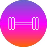 Weightlifting Line Gradient Circle Icon vector