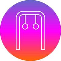 Gymnastic Rings Line Gradient Circle Icon vector