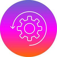 Automate Line Gradient Circle Icon vector