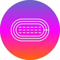 Running Track Line Gradient Circle Icon vector