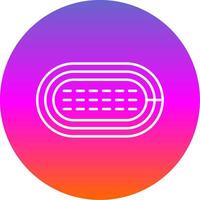 Running Track Line Gradient Circle Icon vector