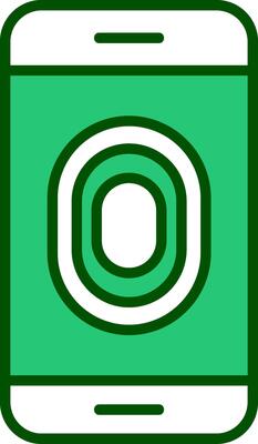 Unlocked Fingerprint Vector Icon