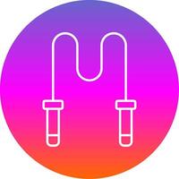 Skipping Rope Line Gradient Circle Icon vector