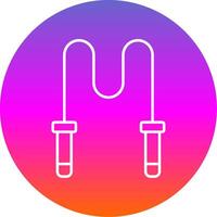 Skipping Rope Line Gradient Circle Icon vector