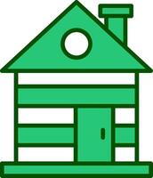 Wood Cabin Vector Icon