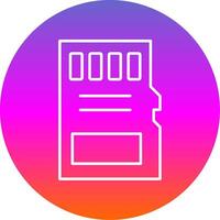 Sd Card Line Gradient Circle Icon vector