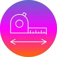 Measurement Line Gradient Circle Icon vector