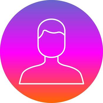 User Line Gradient Circle Icon vector
