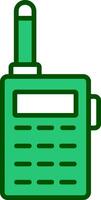 icono de vector de walkie-talkie