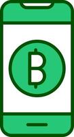 Online Bitcoin Payment Vector Icon