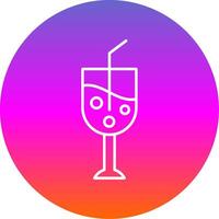 Goblet Line Gradient Circle Icon vector