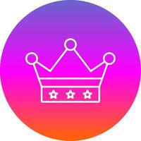 Crown Line Gradient Circle Icon vector