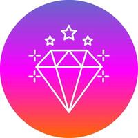 Diamond Line Gradient Circle Icon vector