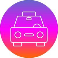 Taxi Line Gradient Circle Icon vector