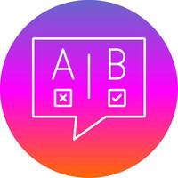 Ab Testing Line Gradient Circle Icon vector