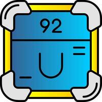 Uranium Filled Gradient Icon vector