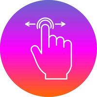 Swipe Line Gradient Circle Icon vector