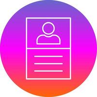 User Line Gradient Circle Icon vector