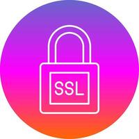 SSL Line Gradient Circle Icon vector